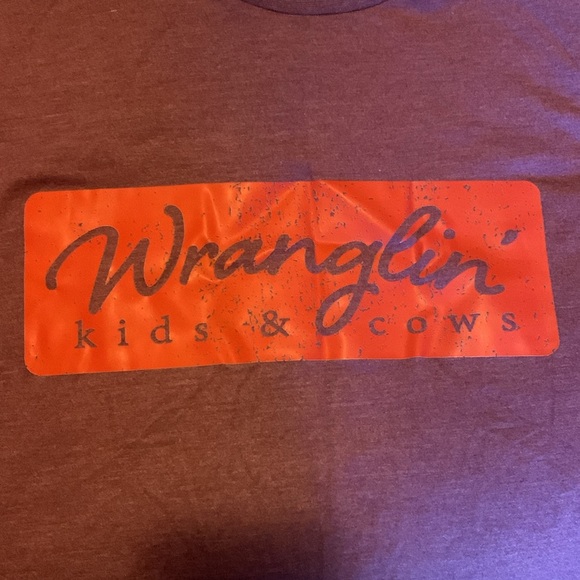 Brand new “Wranglin’ kids & cows” t shirt. Size XL. - Picture 2 of 3